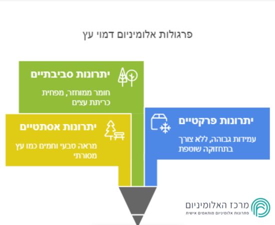 פרגולה אלומיניום דמוי עץ 